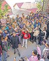 Power employees, unemployed youth hold protest, raise various demands