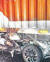 2 die after their SUV hits truck, catches fire; 1 held 2 die after their SUV hits truck, catches fire; 1 held20