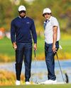 Woods, son 'have fun' for halfway lead at PNC