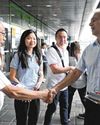 A firm handshake and the fight is on in Punggol GRC A firm handshake and the fight is on in Punggol GRC