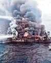 India's Coast Guard Battles Blaze on Singapore-flagged Container Ship India's Coast Guard Battles Blaze on Singapore-flagged Container Ship