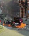 Irishman snaps car bursting into flames Irishman snaps car bursting into flames