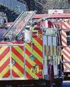 Fire crews hit by stones at blaze in park Fire crews hit by stones at blaze in park