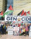 PROTEST AT BANK LINK TO ISRAEL'S GENOCIDE PROTEST AT BANK LINK TO ISRAEL'S GENOCIDE