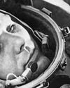 The first man in space! The first man in space!