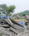 Police demolish illegal structures built for cattle smuggling at Nagrota Police demolish illegal structures built for cattle smuggling at Nagrota11