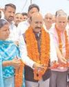 Mohan Lal lays foundation stone for Veterinary Hospital, Residential Quarters in Pargwal10