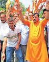 Rashtriya Bajrang Dal protests against Kashmir based political parties for observance of July 13 as Martyrs' Day28