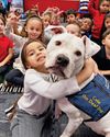 "This deaf pup gives hope to hundreds of kids!"