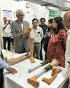 Maneka Gandhi observes Jaipur Foot Manufacturing at BMVSS