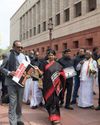 DMK MPs protest in Parliament over NEP, three-language row