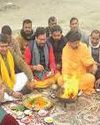 AAP leaders perform ‘havan’ at Kalindi Kunj Ghat for BJP minister’s alleged “toxic” remark AAP leaders perform ‘havan’ at Kalindi Kunj Ghat for BJP minister’s alleged “toxic” remark33