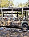 School bus catches fire near Gota, no casualties