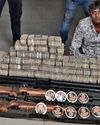 Rs 1.8cr cash, firearms found from gambling den