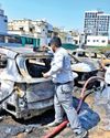 Fire at parking plot near Science City guts 6 vehicles5