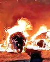 5 bikes charred in fire at Iskcon crossroads 5 bikes charred in fire at Iskcon crossroads0