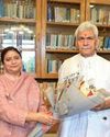 Kashmir University VC call on LG Sinha Kashmir University VC call on LG Sinha