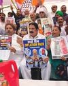 Congress protests price rise, targets BJP over inflation Congress protests price rise, targets BJP over inflation15