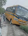 Mishap averted as school bus slips and lands in field YUGMARG NEWSPAPER
