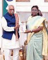 Hry Guv Bandaru Dattatraya calls on President Murmu YUGMARG NEWSPAPER