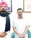 MLA Dev Mann holds closed-door meeting with AAP supremo Arvind Kejriwal YUGMARG NEWSPAPER