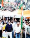 Massive Tiranga rally held with Patriotic slogans of "Bharat Mata Ki Jai" and "Vande Mataram" YUGMARG NEWSPAPER