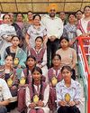 Students of Govt High School Rajpura Town who performed excellently in Class X board results honored YUGMARG NEWSPAPER