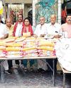 Monthly ration distribution ceremony by Ashapurni Samaj Sudhar Sabha YUGMARG NEWSPAPER