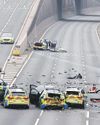 Seven police officers taken to hospital after A1 crash Seven police officers taken to hospital after A1 crash