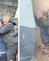 Diehard Hearts fan gets his leg tattooed ahead of match3