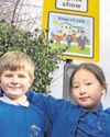 Pupils put the safety message across to passing motorists14
