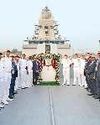 பிரம்மோஸ் ஏவுகணையை ஏந்தி செல்லும் ஐஎன்எஸ் தாராகிரி போர் கப்பல் இந்திய கடற்படையிடம் ஒப்படைப்பு14