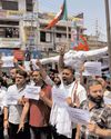 BJYM Stages Strong Protest Against Urdu Language Imposition in Naib Tehsildar Recruitment Notification BJYM Stages Strong Protest Against Urdu Language Imposition in Naib Tehsildar Recruitment Notification