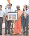 Hermann Gmeiner School Students Tie Rakhi to the President of India0