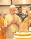 Lieutenant Governor Arrives At Delhi with Holy Relics of Lord Buddha1