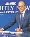 NBC's Holt to Depart as Anchor Of 'Nightly News' After 10 Years