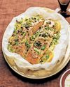 Salmon en Papillote with Citrus, Soy, Scallion and Capers73