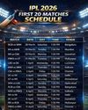 RCB Vs SRH To Kick Off IPL 2026 In Bengaluru On March 2811