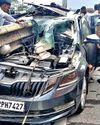 Skoda crash on Expressway kills two, one critical Skoda crash on Expressway kills two, one critical20