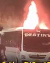 AC Luxury Bus Engulfed In Flames Near Petrol Pump1