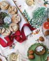 Golden wreath walnut mince pies with clementine25