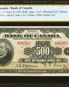 1935 Bank of Canada $500 English Text Boosts Heritage's World Paper Money Auction to Nearly $2M