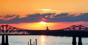 Moon Rise over the Mississippi